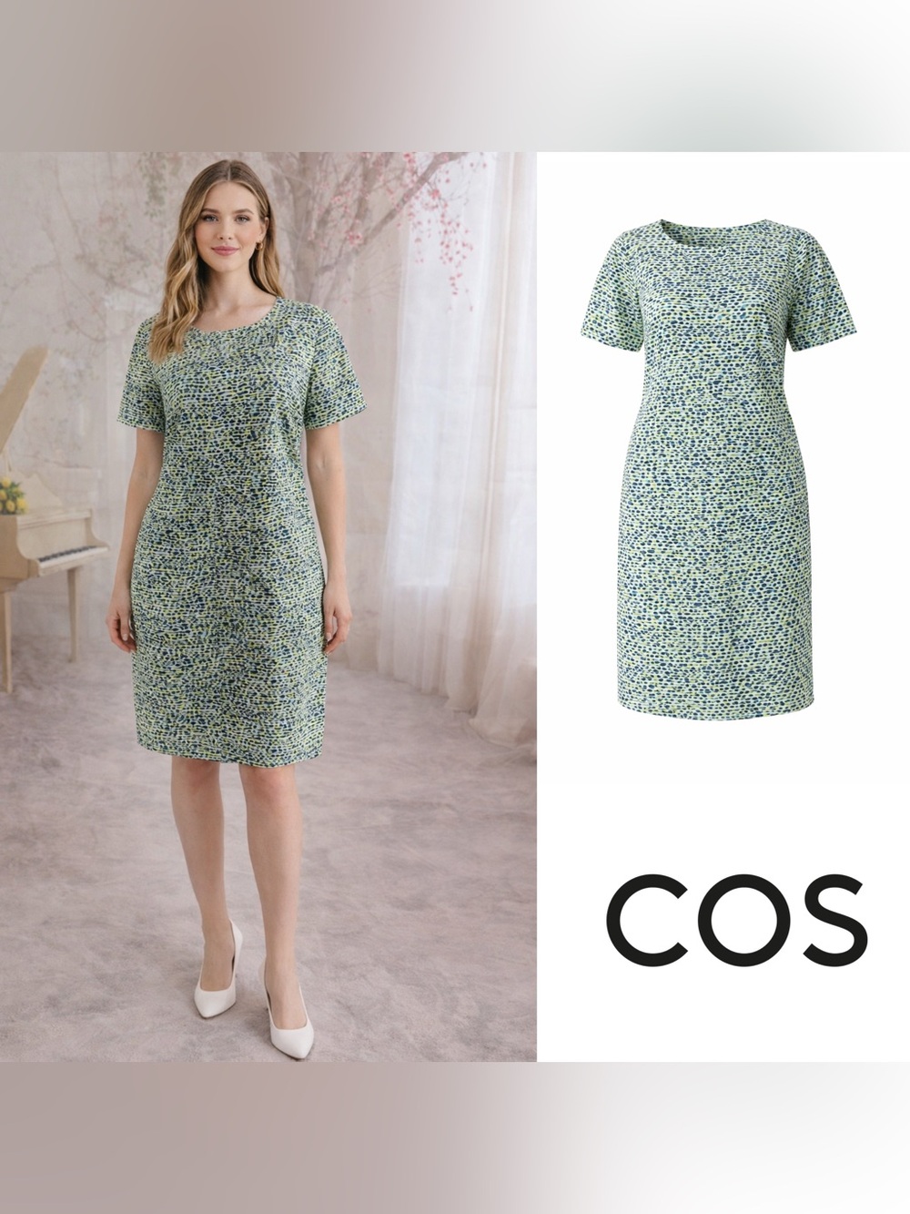 COS Geometric Print Tunic Dress